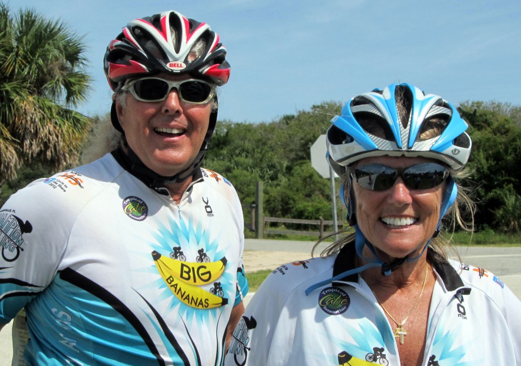 Linda Bushong Reid and Bruce Reid Big Bananas bike team
